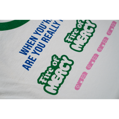 Fire of Mercy White Long Sleeve T-shirt