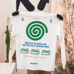 Fire of Mercy White Long Sleeve T-shirt