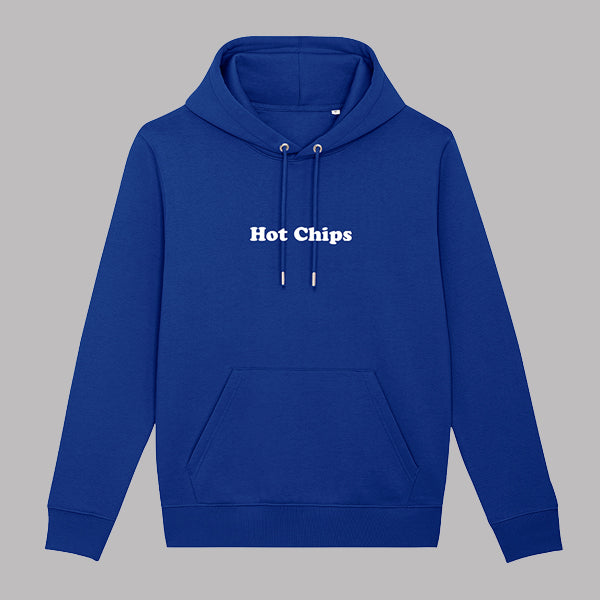 HOT CHIPS EMBROIDERED BLUE HOODIE
