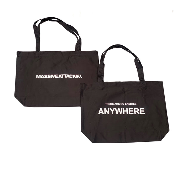 THERE ARE NO ENEMIES BLACK TOTE BAG
